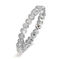Anillo de dedo Acero inoxidable Cristal plata, 3 mm