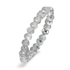 Anillo de dedo Acero inoxidable Cristal plata, 3 mm