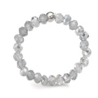 Anillo de dedo Acero inoxidable Cristal plata, 3 mm