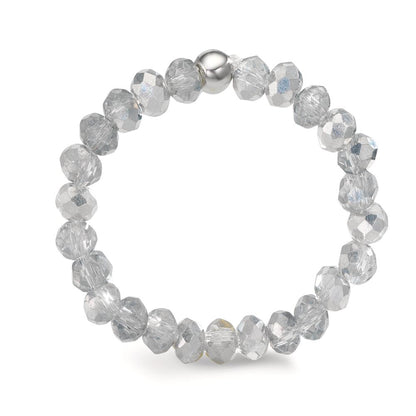 Anillo de dedo Acero inoxidable Cristal plata, 3 mm