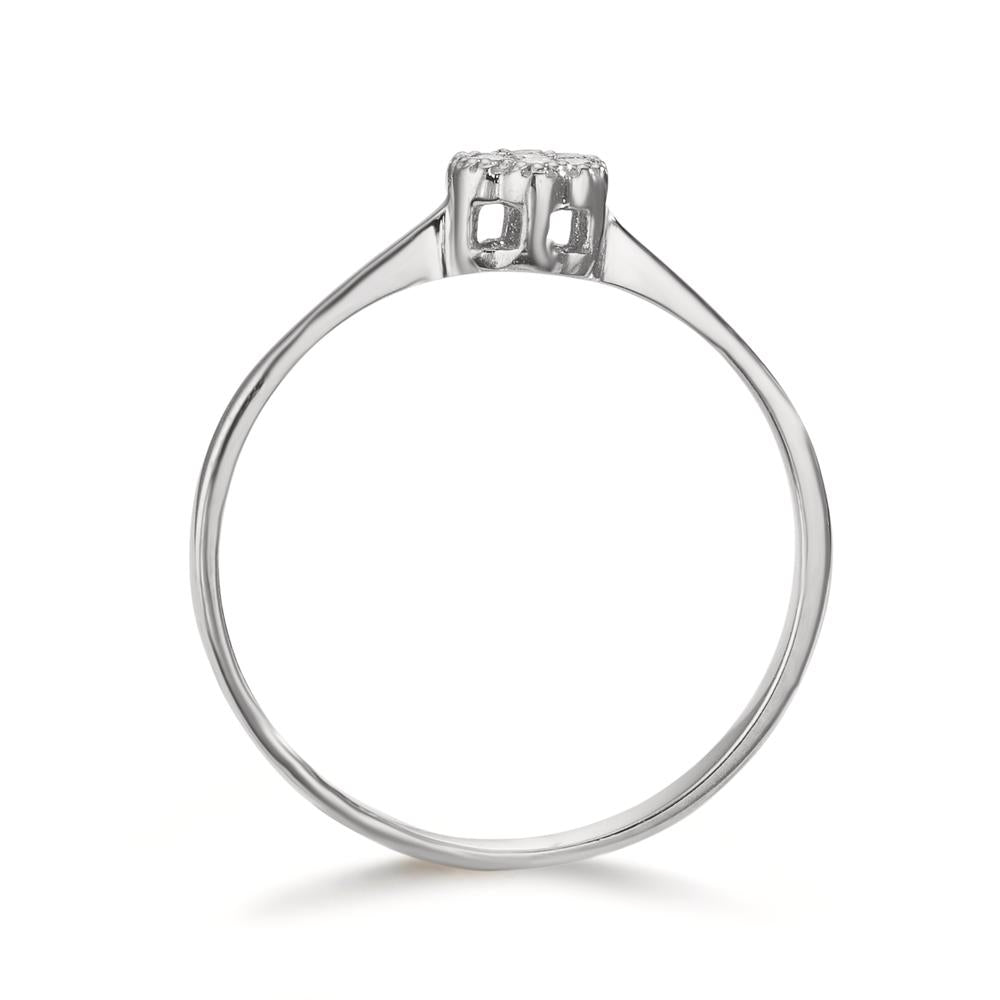 Anillo de dedo 750/oro blanco de 18 quilates Diamante 0.06 ct, 7 piedras, w-si