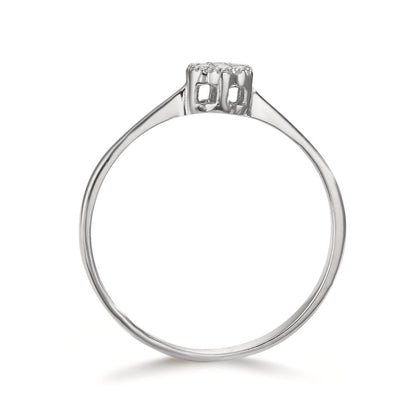 Anillo de dedo 750/oro blanco de 18 quilates Diamante 0.06 ct, 7 piedras, w-si