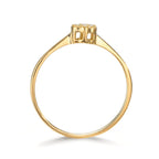 Anillo de dedo 750/oro amarillo de 18 quilates Diamante 0.06 ct, 7 piedras, w-si
