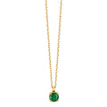 Collar 750/oro amarillo de 18 quilates Esmeralda 0.22 ct 42 cm