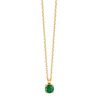 Collar 750/oro amarillo de 18 quilates Esmeralda 0.22 ct 42 cm