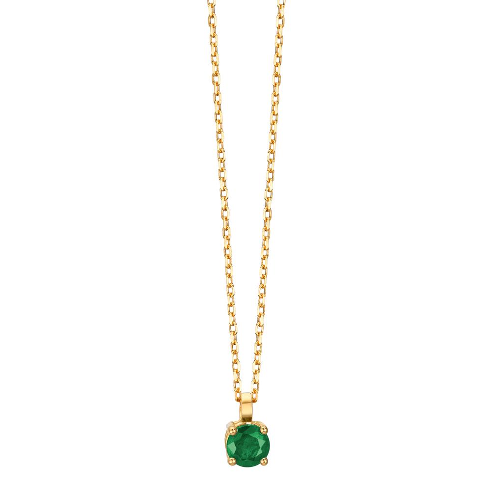Collar 750/oro amarillo de 18 quilates Esmeralda 0.22 ct 42 cm