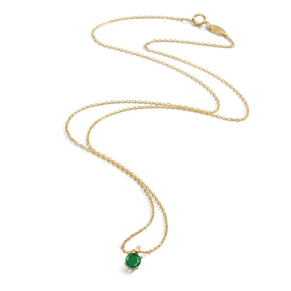 Collar 750/oro amarillo de 18 quilates Esmeralda 0.22 ct 42 cm