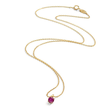Collar 750/oro amarillo de 18 quilates Rubí 0.26 ct 42 cm