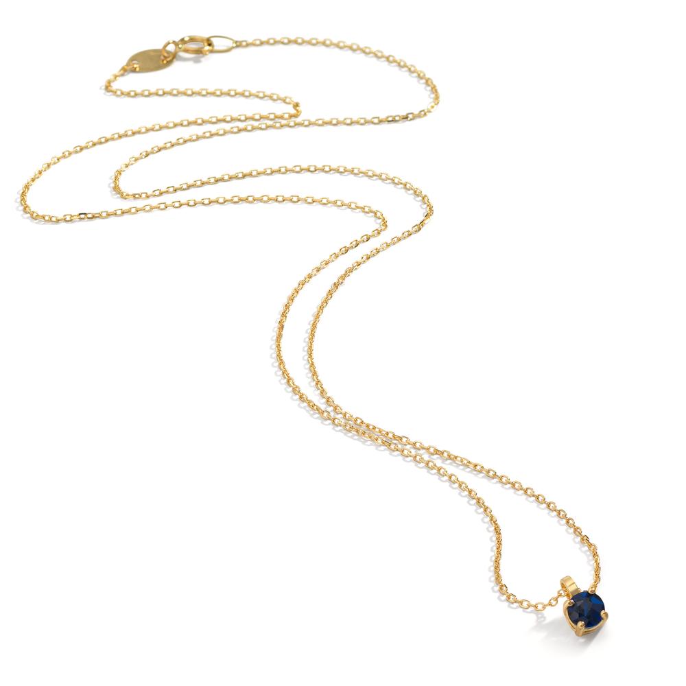 Collar 750/oro amarillo de 18 quilates Zafiro 0.28 ct 42 cm