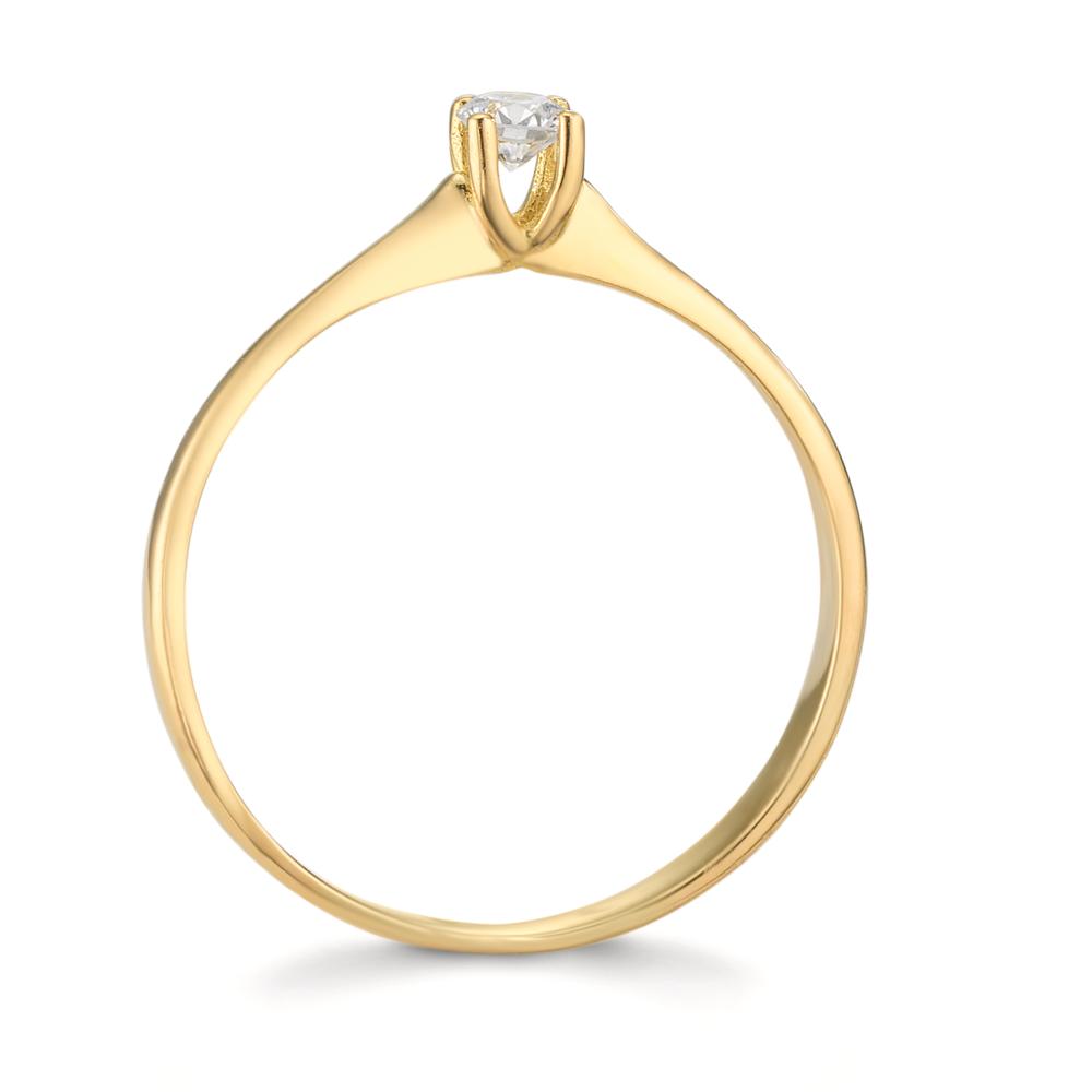 Anillo solitario 750/oro amarillo de 18 quilates Diamante 0.09 ct, w-si