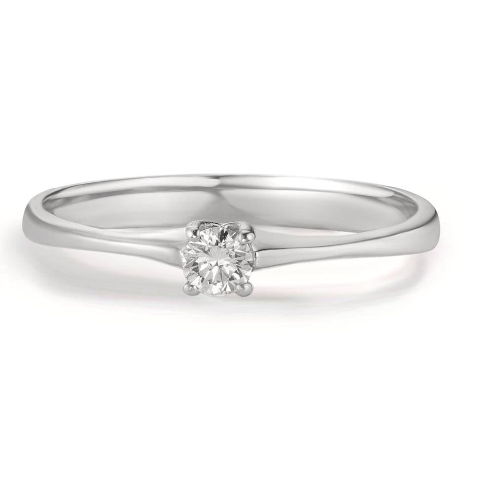 Anillo solitario 750/oro blanco de 18 quilates Diamante 0.09 ct, w-si
