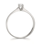 Anillo solitario 750/oro blanco de 18 quilates Diamante 0.09 ct, w-si