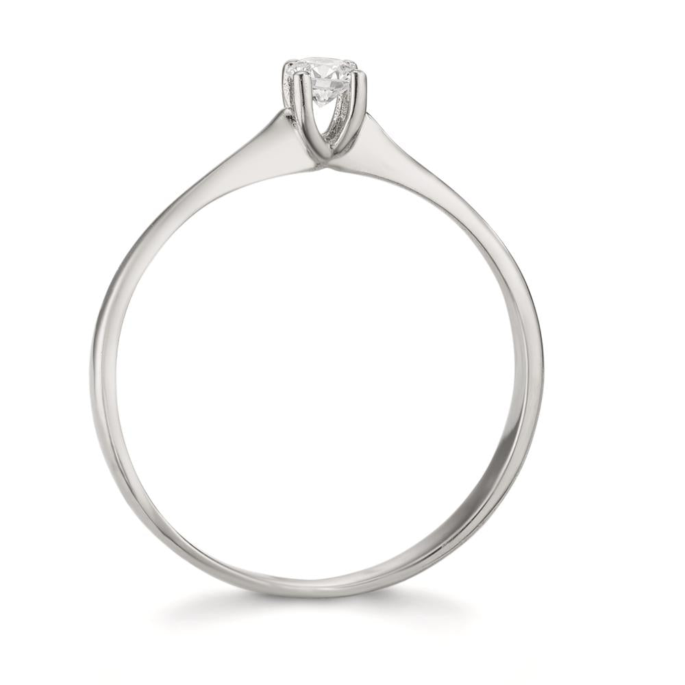 Anillo solitario 750/oro blanco de 18 quilates Diamante 0.09 ct, w-si