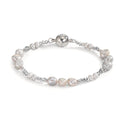 Pulsera Acero inoxidable Cristal Gris Perla cultivada de agua dulce Gris