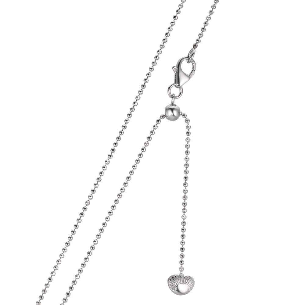 Collar Plata Rodio plateado Perla de Tahití, 10 mm 38-50 cm