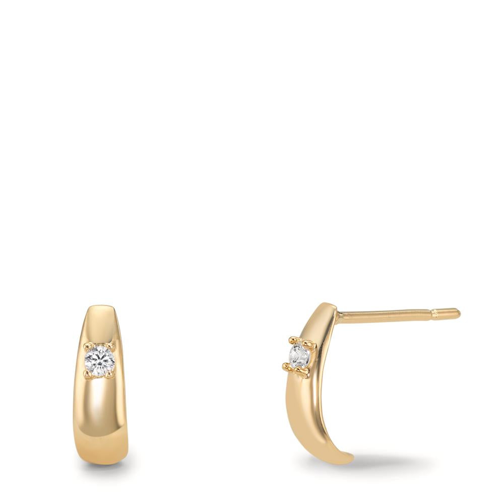Pendientes Oro amarillo de 375/9K Circonita 2 piedras
