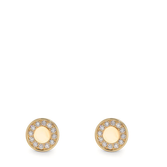Pendientes Oro amarillo de 375/9K Circonita Ø6 mm