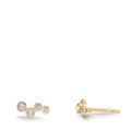 Pendientes Oro amarillo de 375/9K Circonita 8 piedras