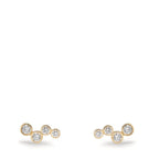 Pendientes Oro amarillo de 375/9K Circonita 8 piedras