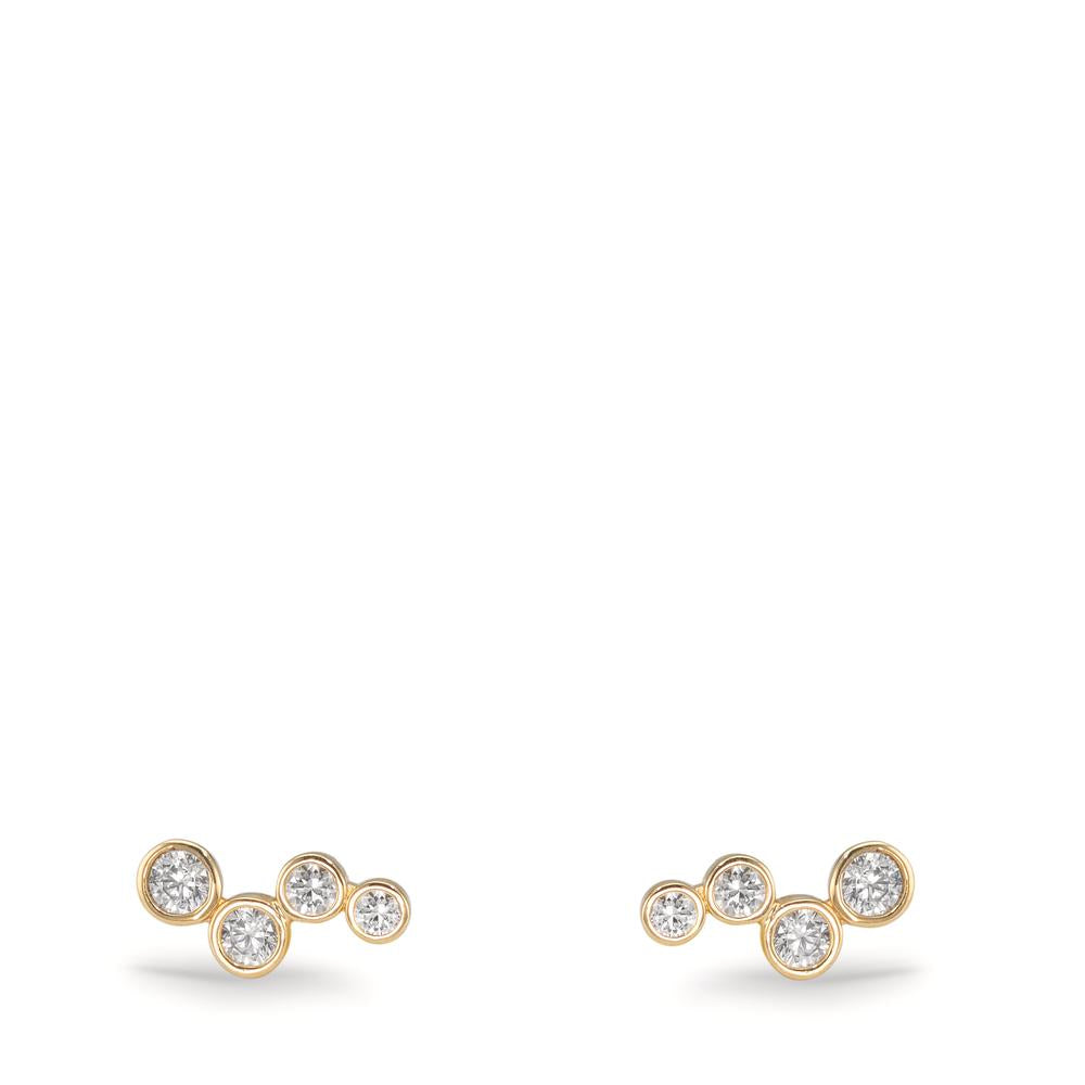 Pendientes Oro amarillo de 375/9K Circonita 8 piedras