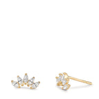 Pendientes Oro amarillo de 375/9K Circonita 10 piedras