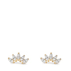 Pendientes Oro amarillo de 375/9K Circonita 10 piedras