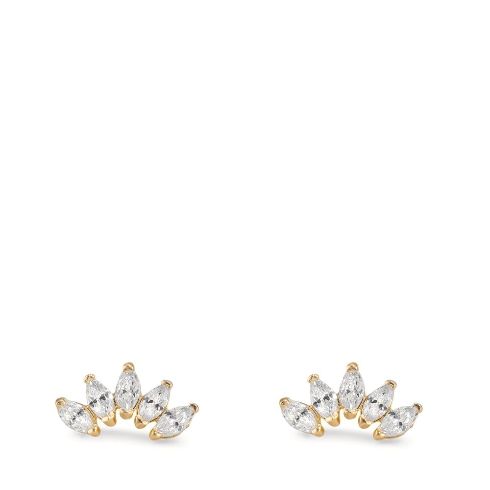 Pendientes Oro amarillo de 375/9K Circonita 10 piedras