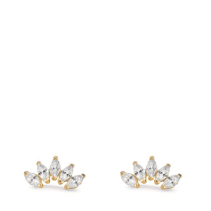 Pendientes Oro amarillo de 375/9K Circonita 10 piedras
