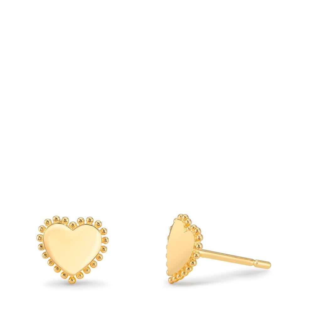 Pendientes Oro amarillo de 375/9K Corazón Ø6.5 mm
