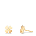 Pendientes Oro amarillo de 375/9K Trébol Ø6 mm
