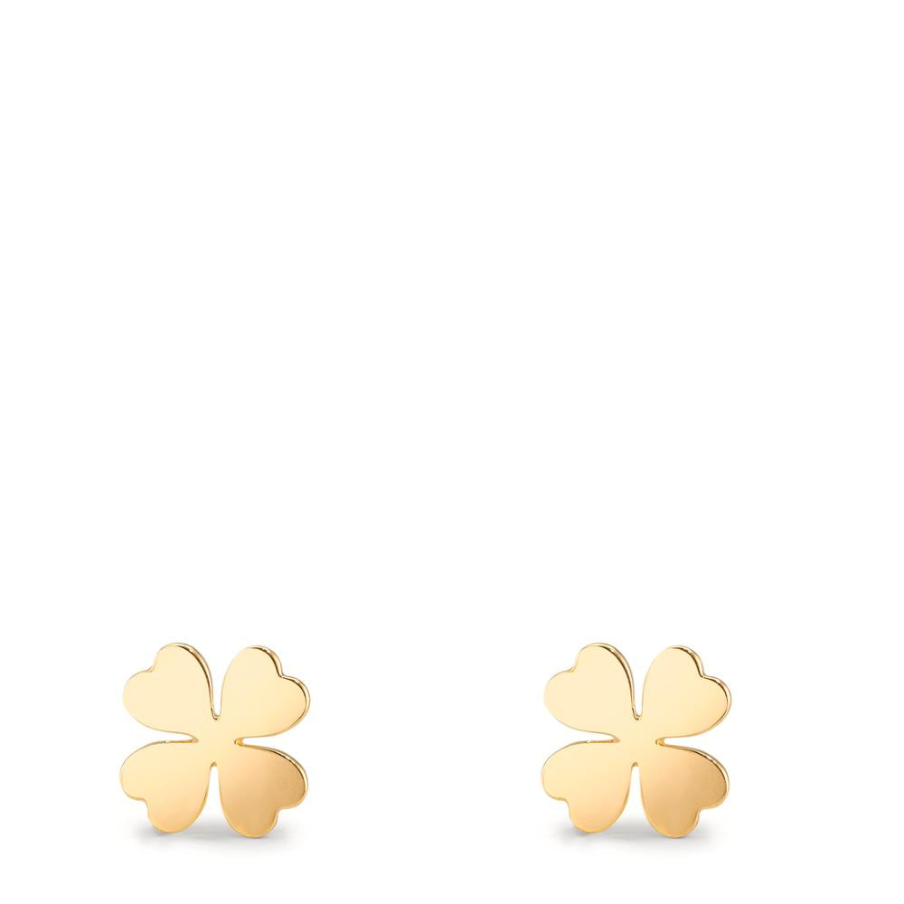 Pendientes Oro amarillo de 375/9K Trébol Ø6 mm