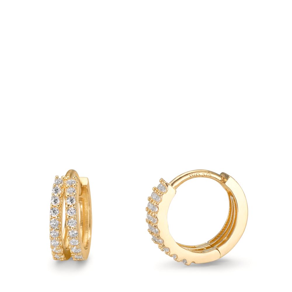 Aro con bisagra Oro amarillo de 375/9K Circonita 36 piedras