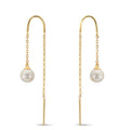 Aretes Oro amarillo de 375/9K Perla cultivada de agua dulce, 2 Perlas 5-5.5 mm