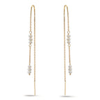 Aretes Oro amarillo de 375/9K Perla cultivada de agua dulce, 12 Perlas, 2.5 mm