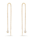 Aretes Oro amarillo de 375/9K Perla cultivada de agua dulce, 4 Perlas 2.5-4 mm