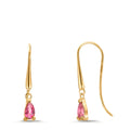 Pendientes Oro amarillo de 375/9K Topacio rosa, 2 piedras