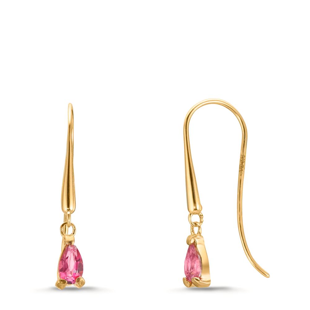 Pendientes Oro amarillo de 375/9K Topacio rosa, 2 piedras