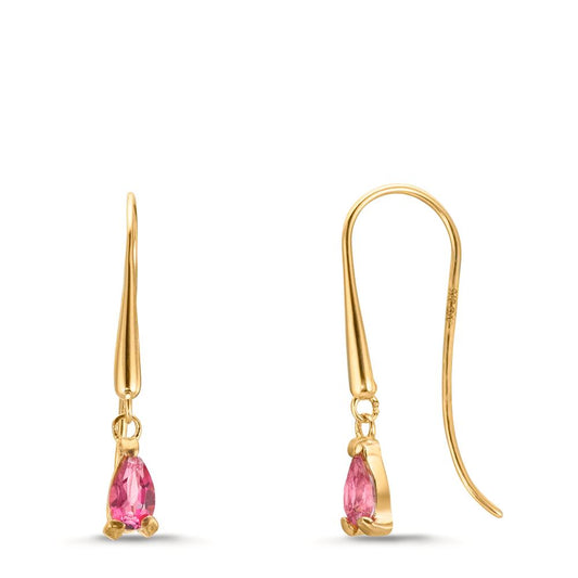 Pendientes Oro amarillo de 375/9K Topacio rosa, 2 piedras