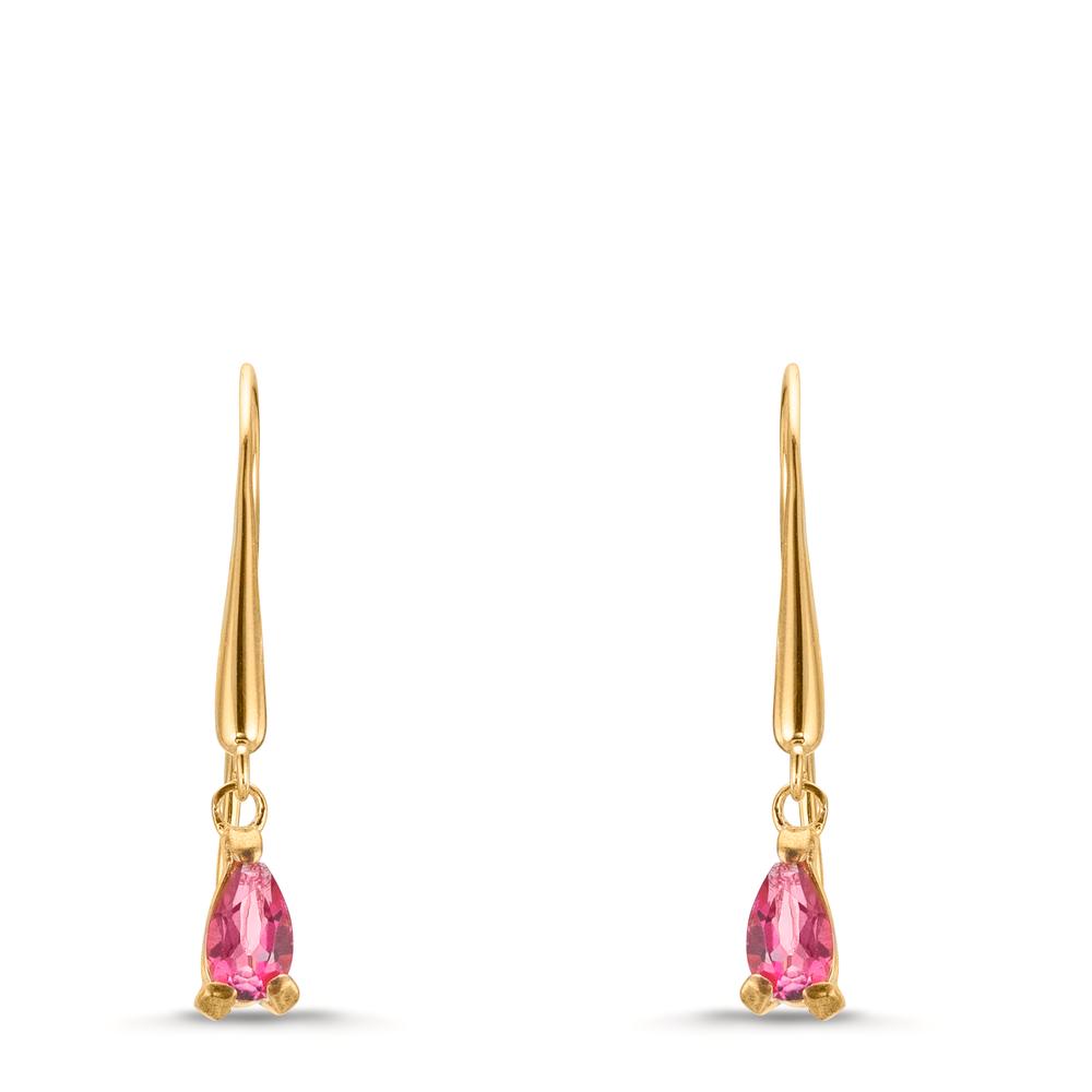 Pendientes Oro amarillo de 375/9K Topacio rosa, 2 piedras