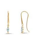 Pendientes Oro amarillo de 375/9K Topacio Azul claro, 2 piedras