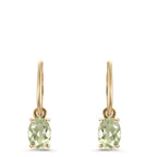 Aros con colgante Oro amarillo de 375/9K Amatista verde, 2 piedras