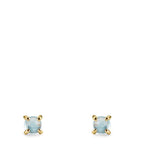 Pendientes Oro amarillo de 375/9K Topacio Azul claro, 2 piedras Ø4.3 mm