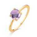 Anillo de dedo Oro amarillo de 375/9K Amatista 5.5 mm