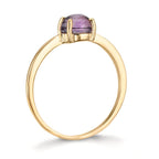 Anillo de dedo Oro amarillo de 375/9K Amatista 5.5 mm