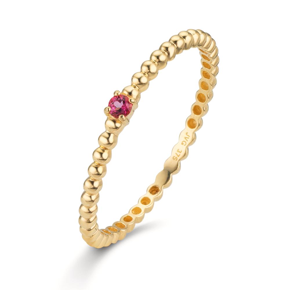 Anillo de dedo Oro amarillo de 375/9K Topacio rosa