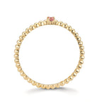 Anillo de dedo Oro amarillo de 375/9K Topacio rosa