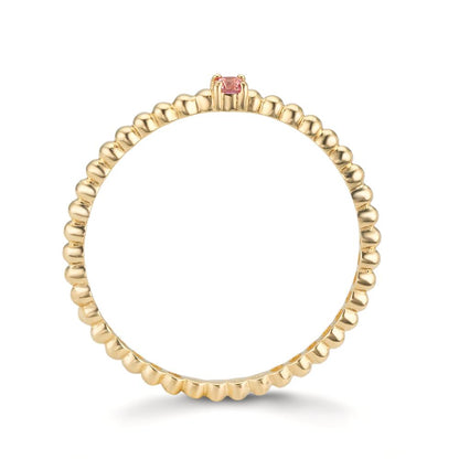 Anillo de dedo Oro amarillo de 375/9K Topacio rosa