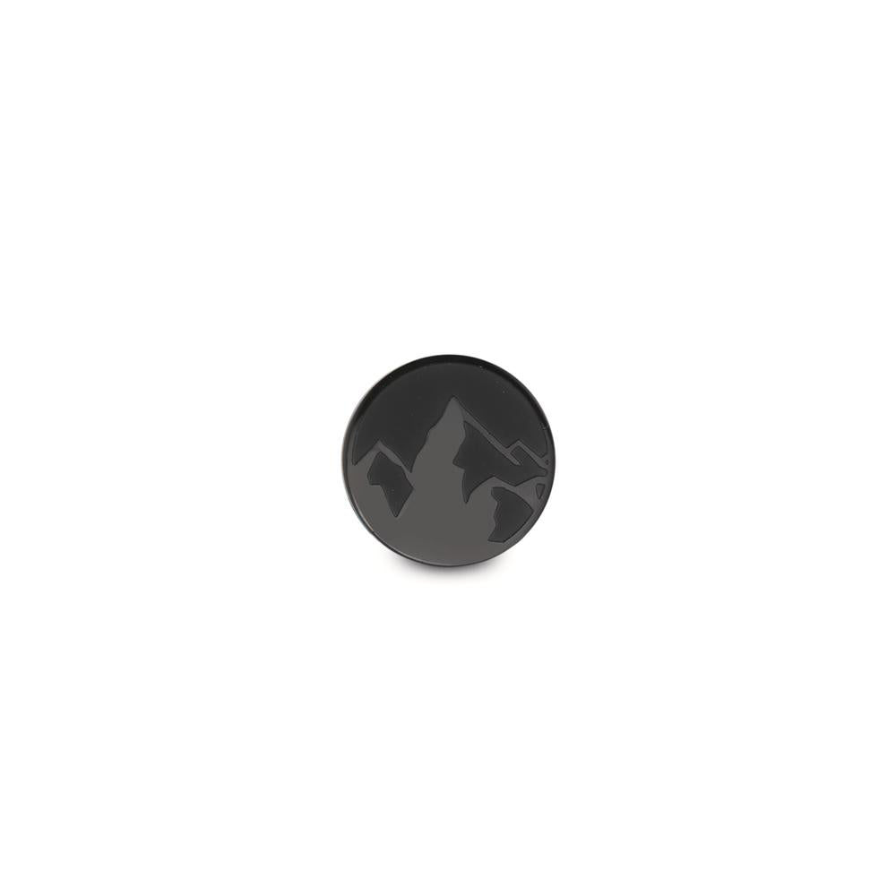 Pendientes 1ud Acero inoxidable Negro Recubierto de IP Montaña Ø8 mm