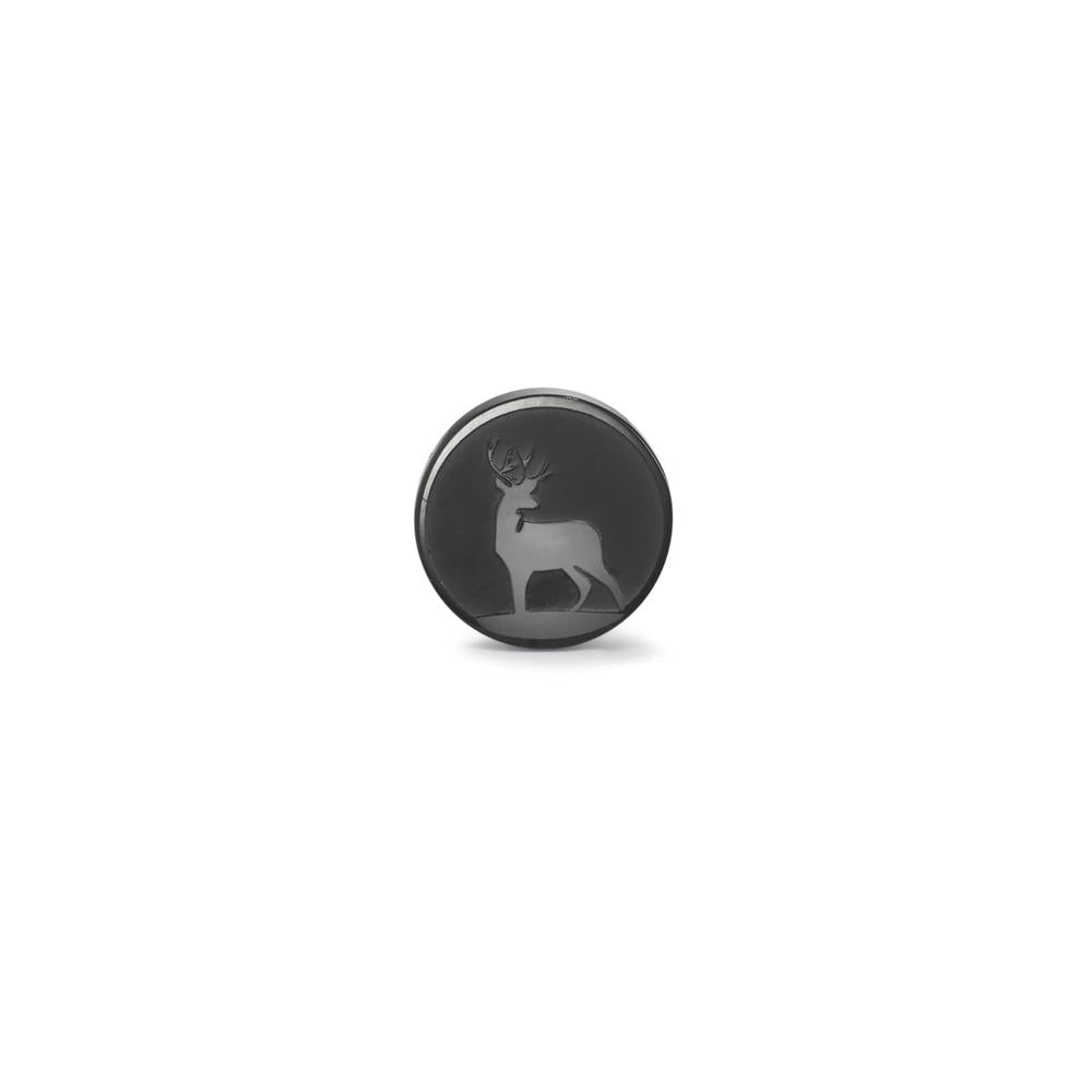 Pendientes 1ud Acero inoxidable Negro Recubierto de IP Ciervo Ø8 mm