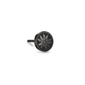 Pendientes 1ud Acero inoxidable Negro Recubierto de IP Edelweiss Ø8 mm